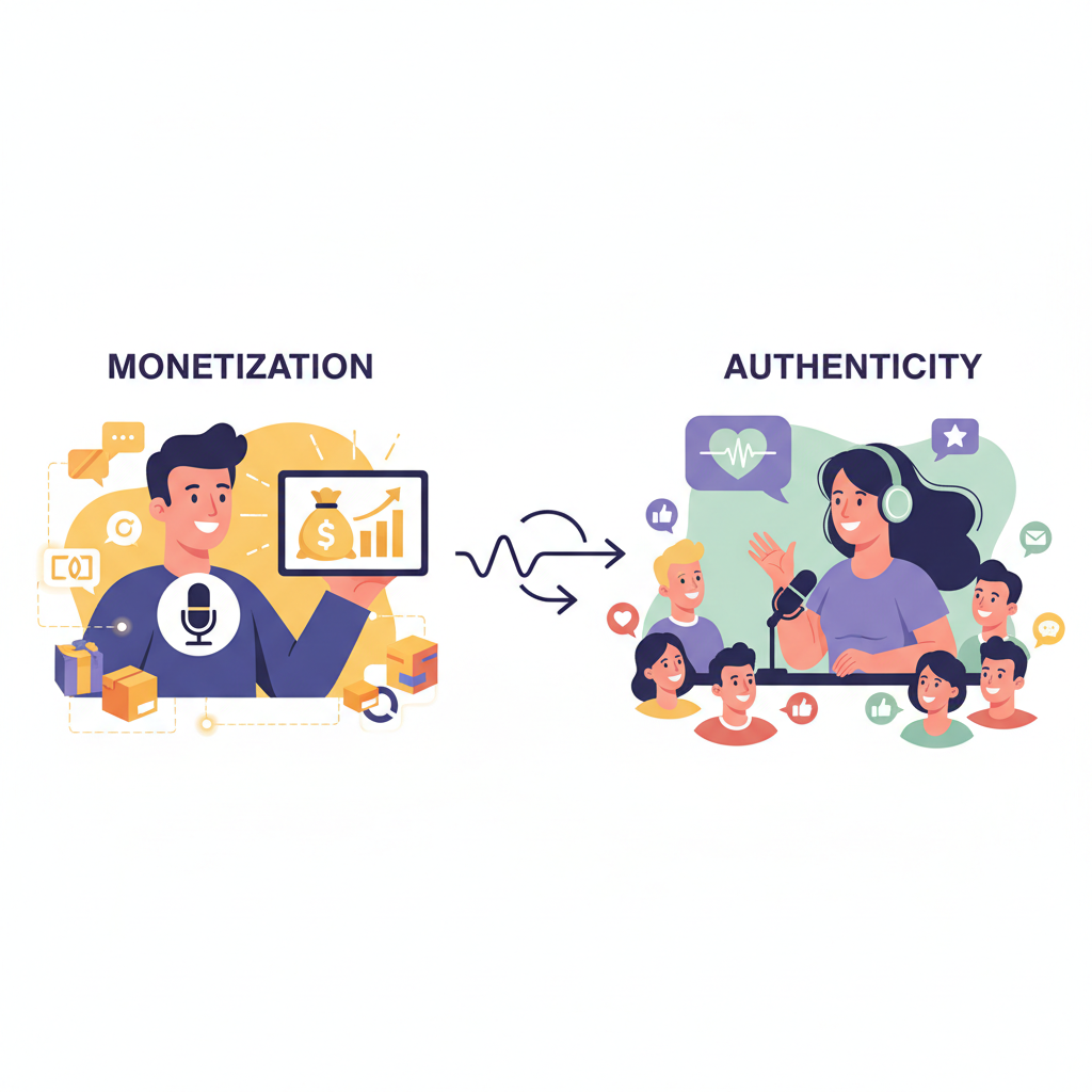 Chart comparing ad recall rates between podcast host-read ads and standard digital display ads — podcast host endorsement deals