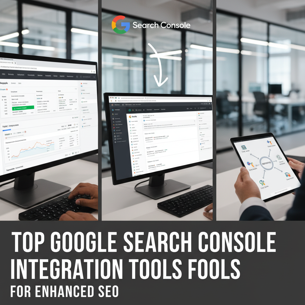 A clean and modern SEO dashboard showing keyword performance trends and website health alerts. — google search console integration tools