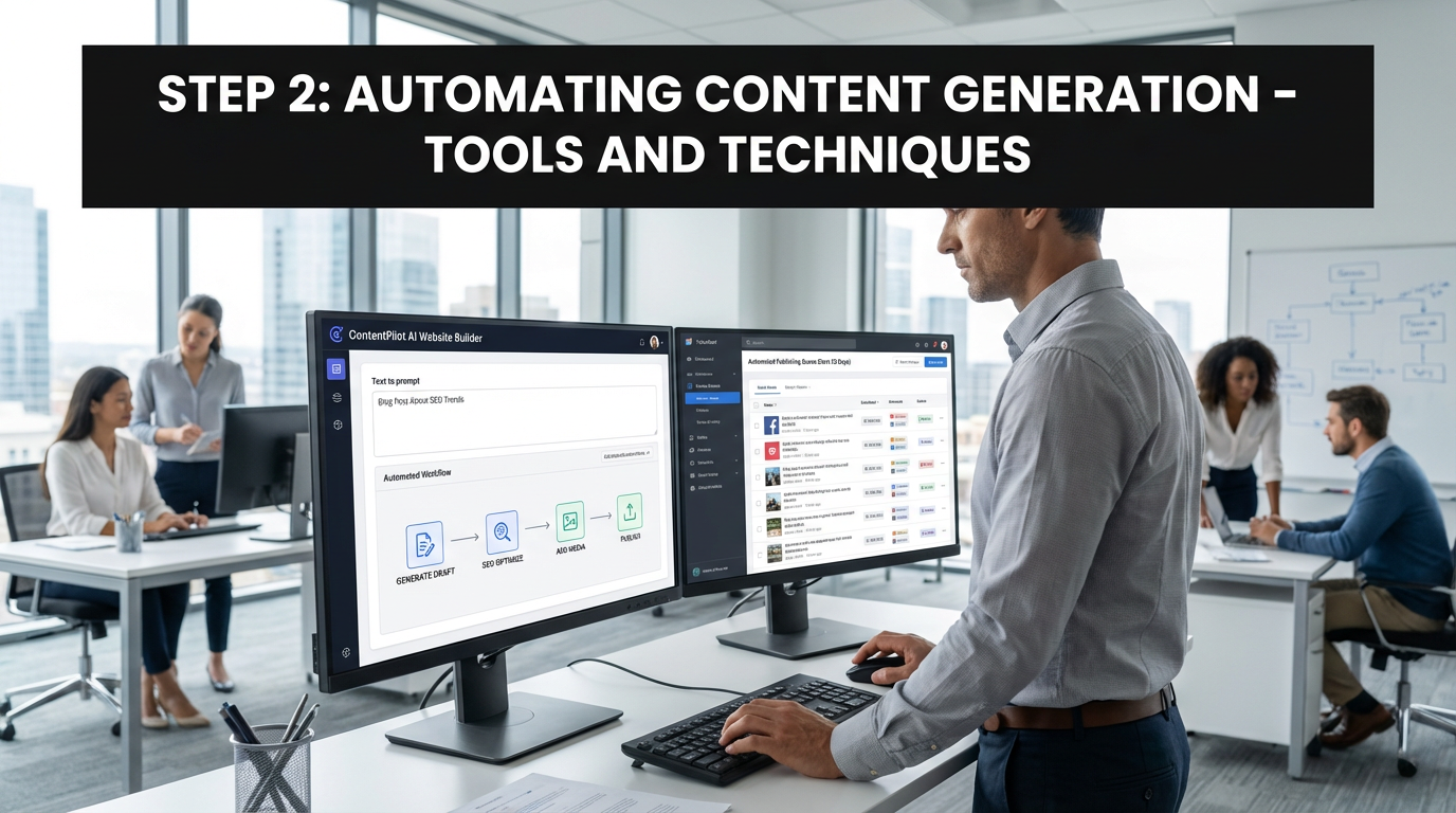 A dashboard showing automated on-page SEO optimization suggestions for a blog post — seo content automation for small business