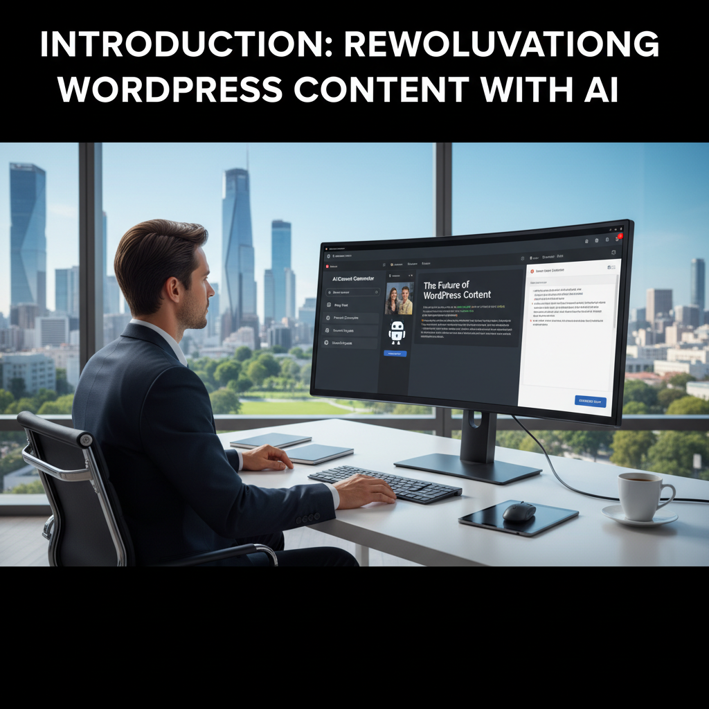 A simple diagram showing an LLM brain icon processing a keyword and generating a blog post. — best ai content generator for wordpress