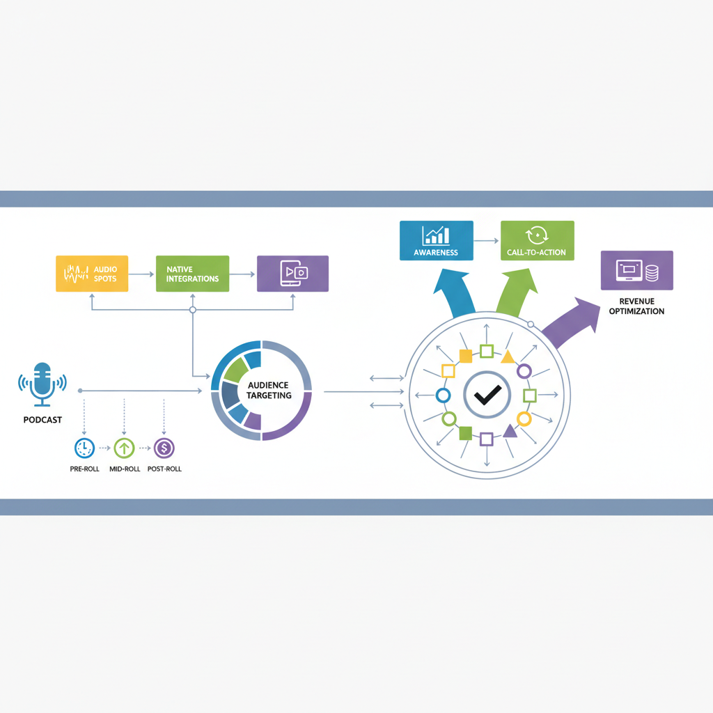 A podcaster reviewing their episode timeline to find the best spots for ad breaks. — podcast ad placement best practices