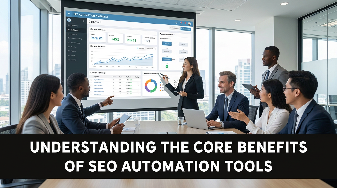 Screenshot of the Rank My Website dashboard showing content generation and SEO optimization features. — best seo automation tools