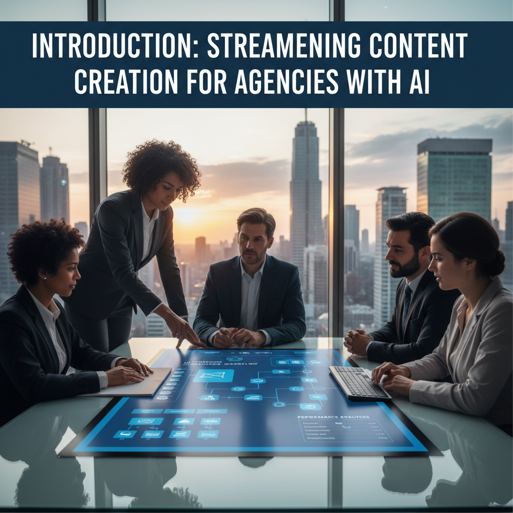 A diagram showing an AI content platform integrating with WordPress, Shopify, and Google Analytics. — ai content publishing platforms for agencies