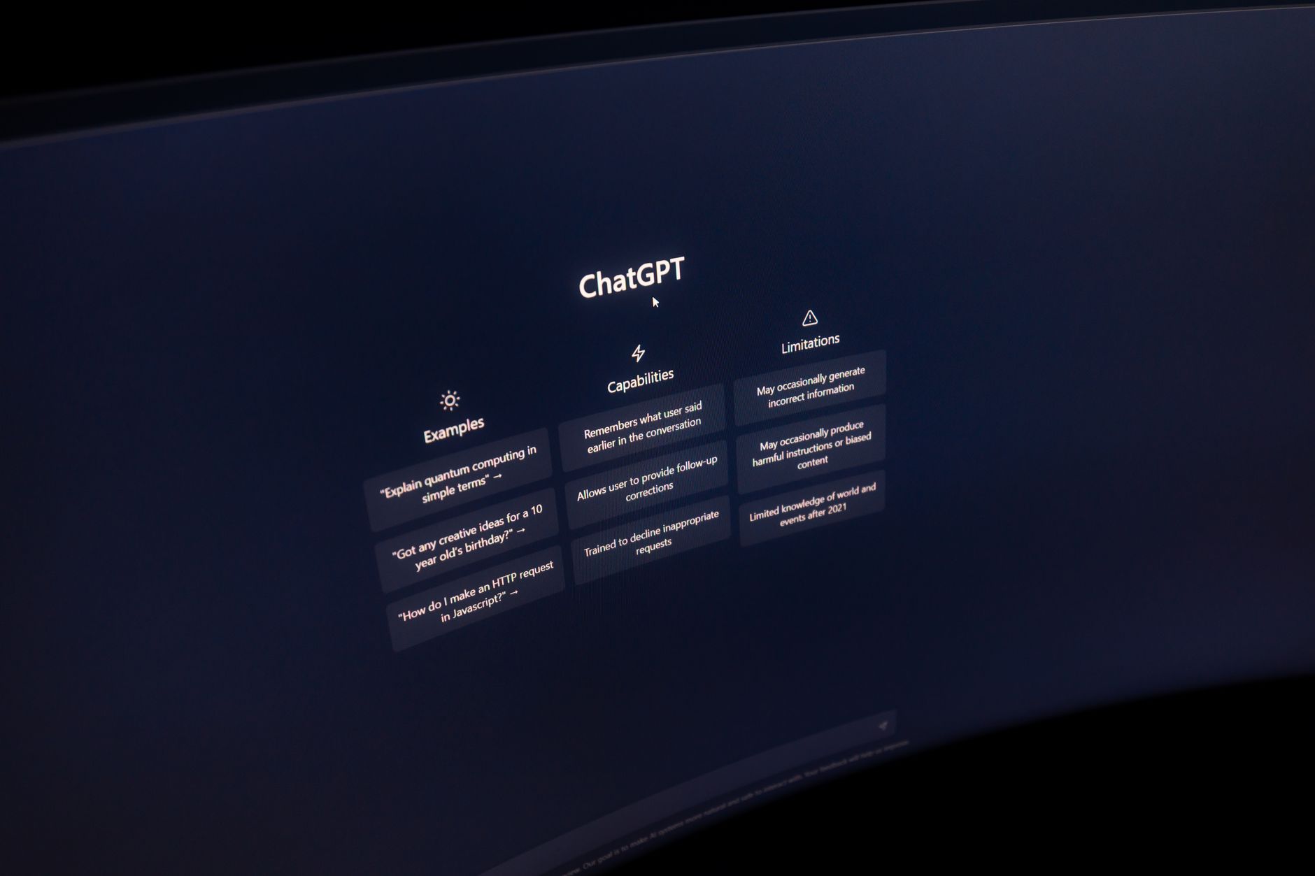 A computer screen displays "Hi, I'm DeepSeek" from an AI chatbot interface