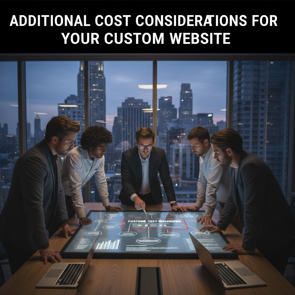 Dashboard showing website security monitoring and performance analytics. — custom web development cost breakdown