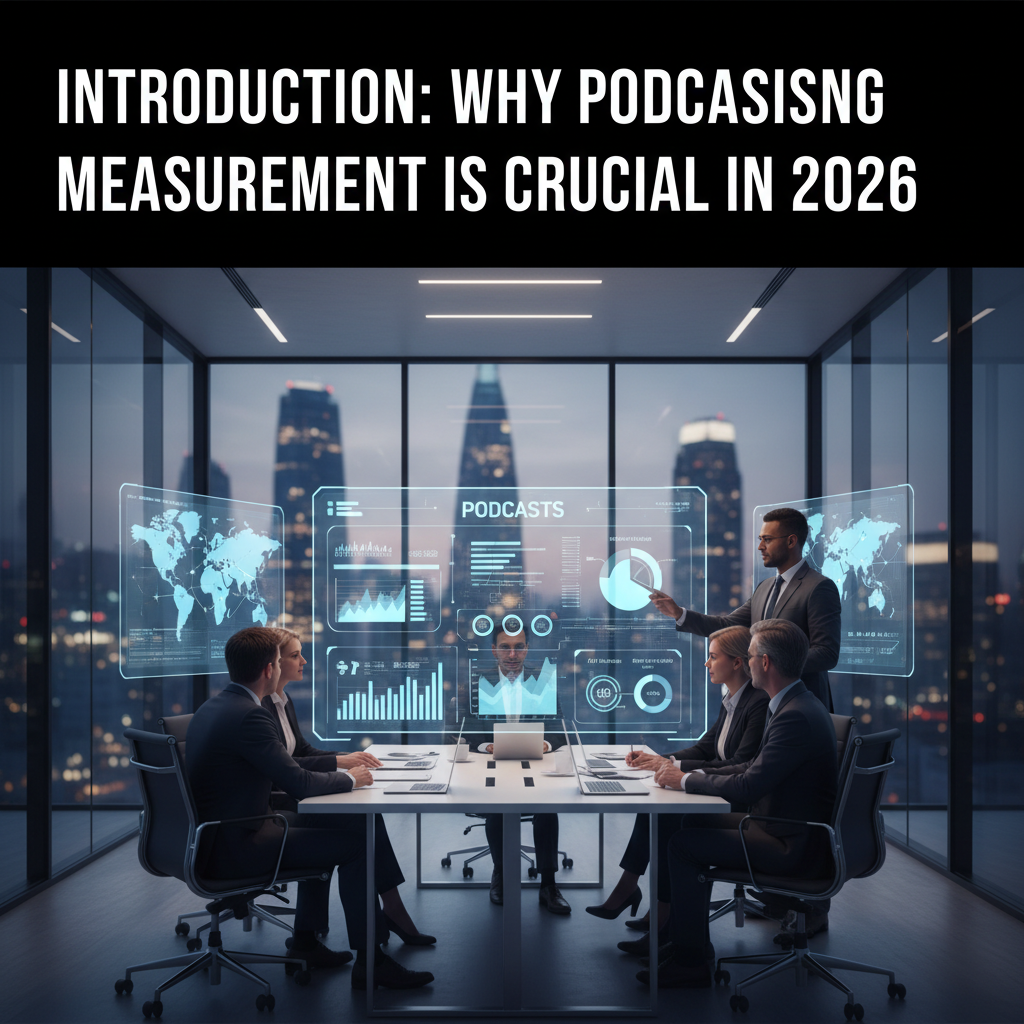 A dashboard showing key podcast ad metrics like downloads, impressions, and completion rate. — podcast advertising measurement tools