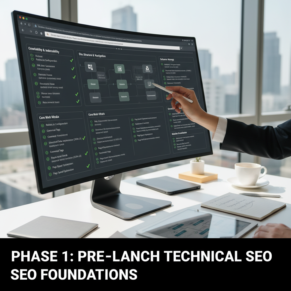 A diagram showing how a robots.txt file, noindex tag, and XML sitemap work together to guide search engine crawlers. — technical SEO checklist website launch