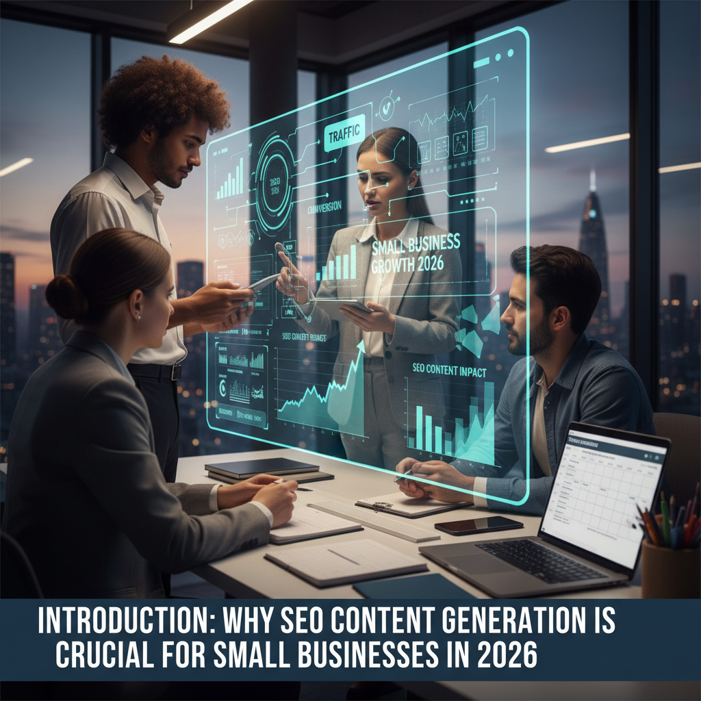 A stressed small business owner sitting at a desk overflowing with paperwork, looking at a blank computer screen. — seo content generation for small business