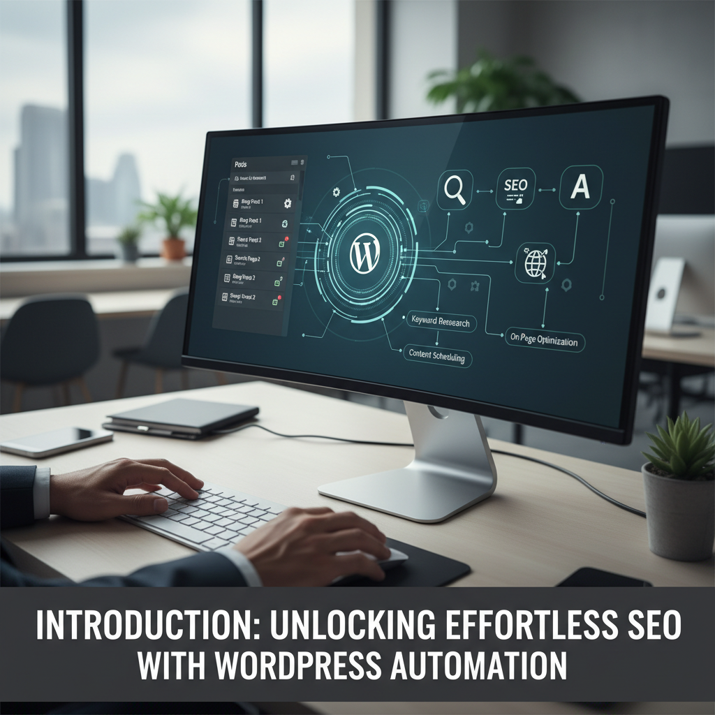 A flowchart illustrating how automated SEO software handles keyword research, content creation, on-page optimization, and performance tracking. — automatic seo for wordpress