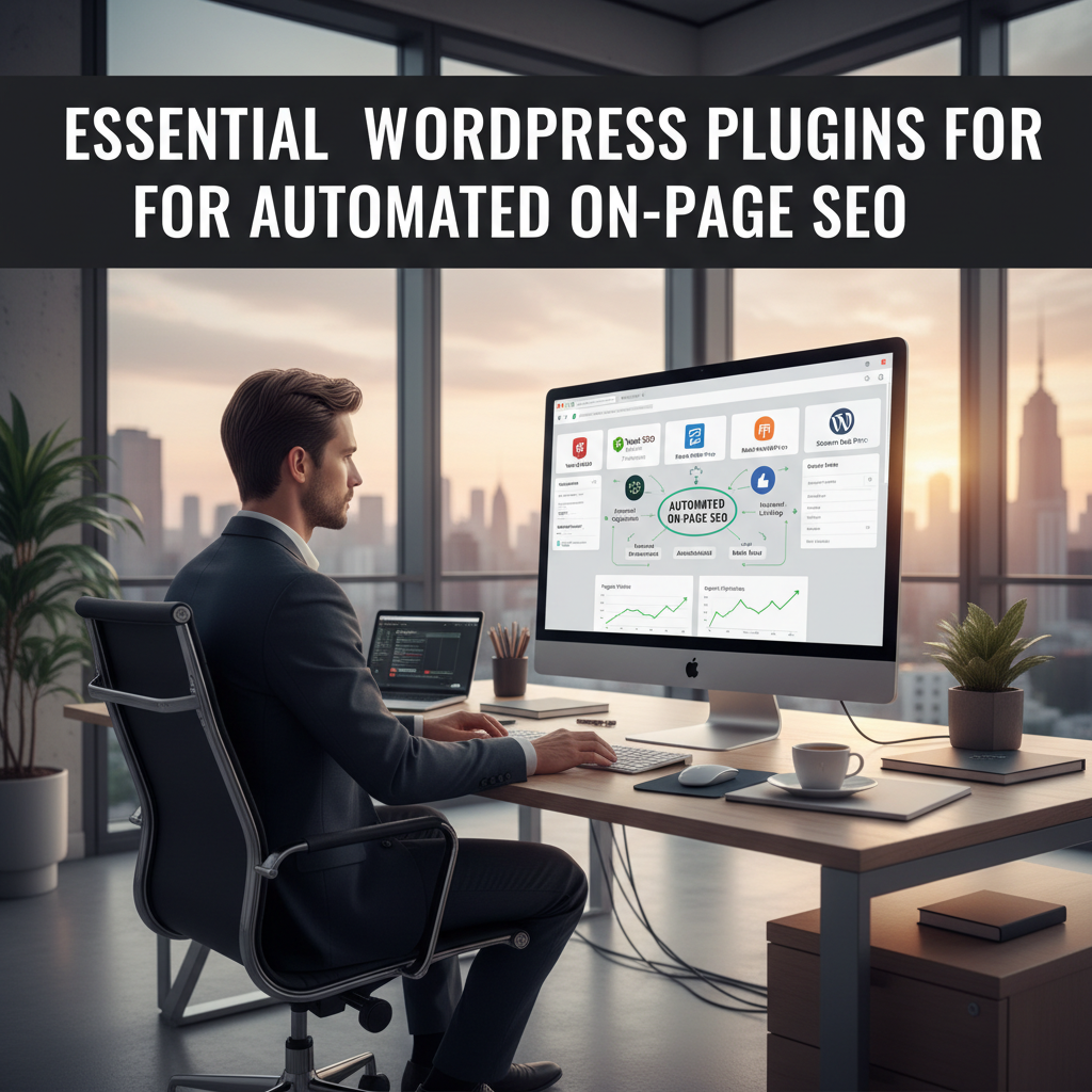 AI assistant generating an SEO-optimized blog post for a WordPress site — automatic seo for wordpress