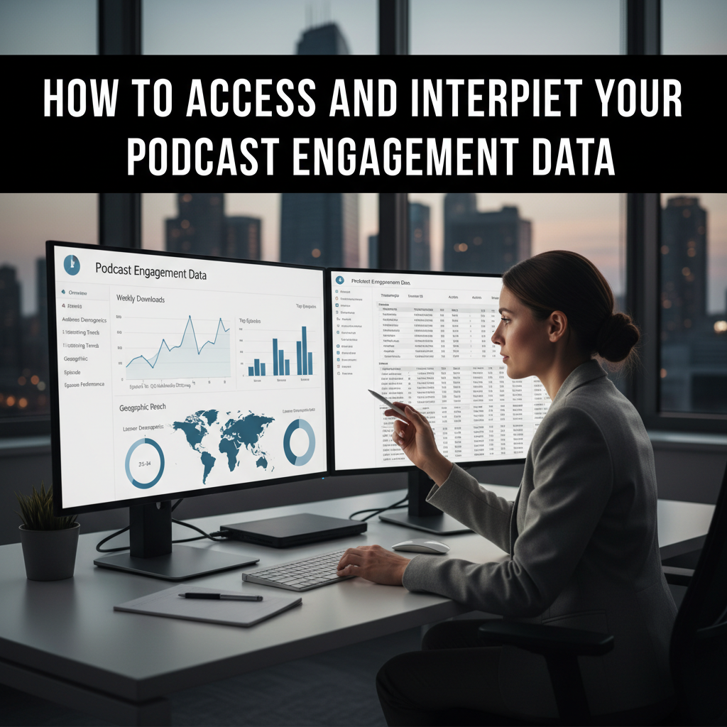A podcaster smiling and speaking into a microphone during a live-recorded Q&A session — podcast listener engagement metrics