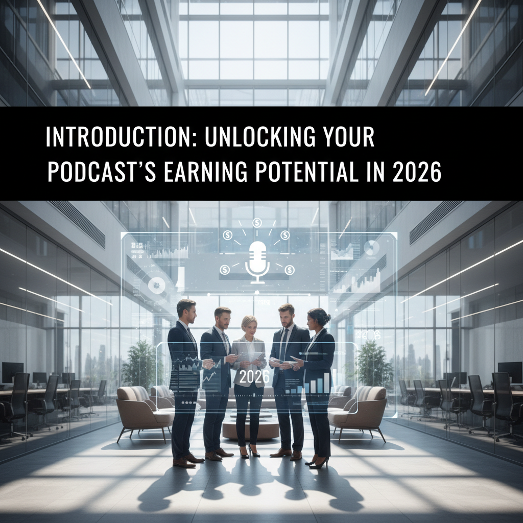 Diagram showing various podcast monetization options like ads, subscriptions, and merchandise branching from a central podcast icon. — best podcast monetization platform