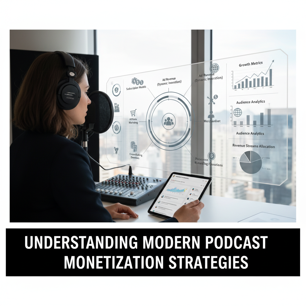 A dashboard showing podcast revenue analytics from a monetization platform — best podcast monetization platform