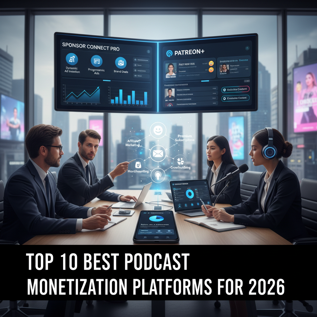 A dashboard showing podcast subscription tiers and a listener donation button — best podcast monetization platform