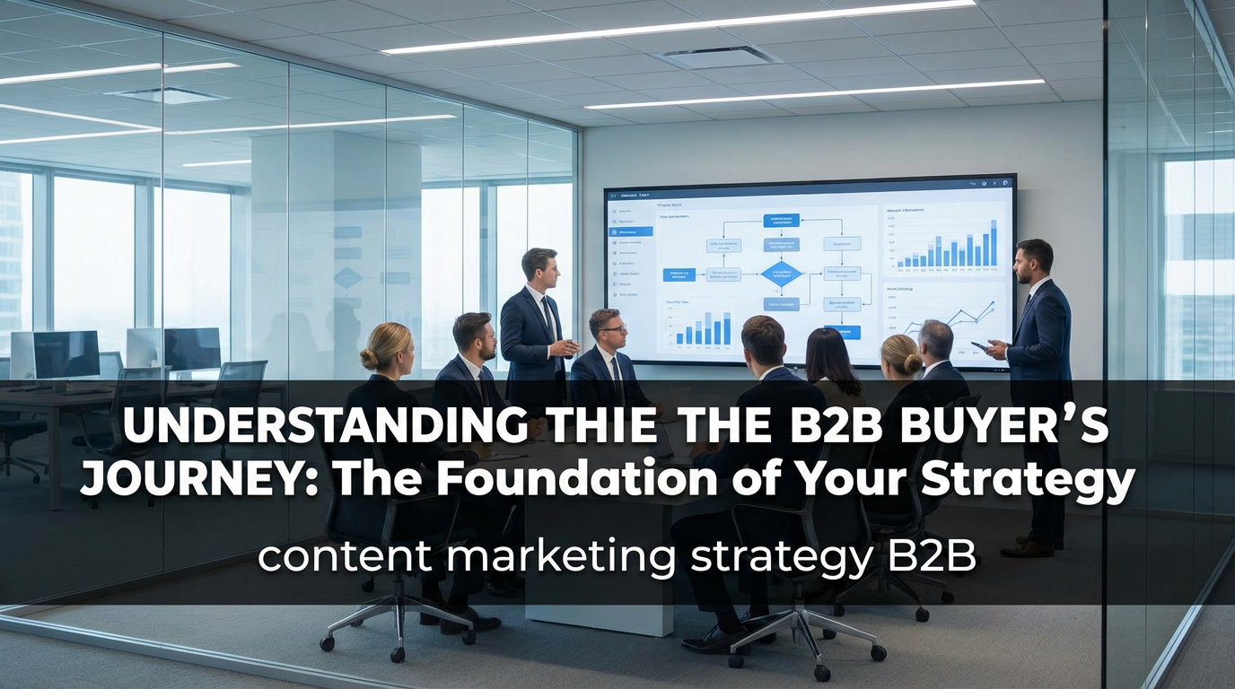 A dashboard showing B2B content marketing KPIs like MQLs, SQLs, and conversion rates.