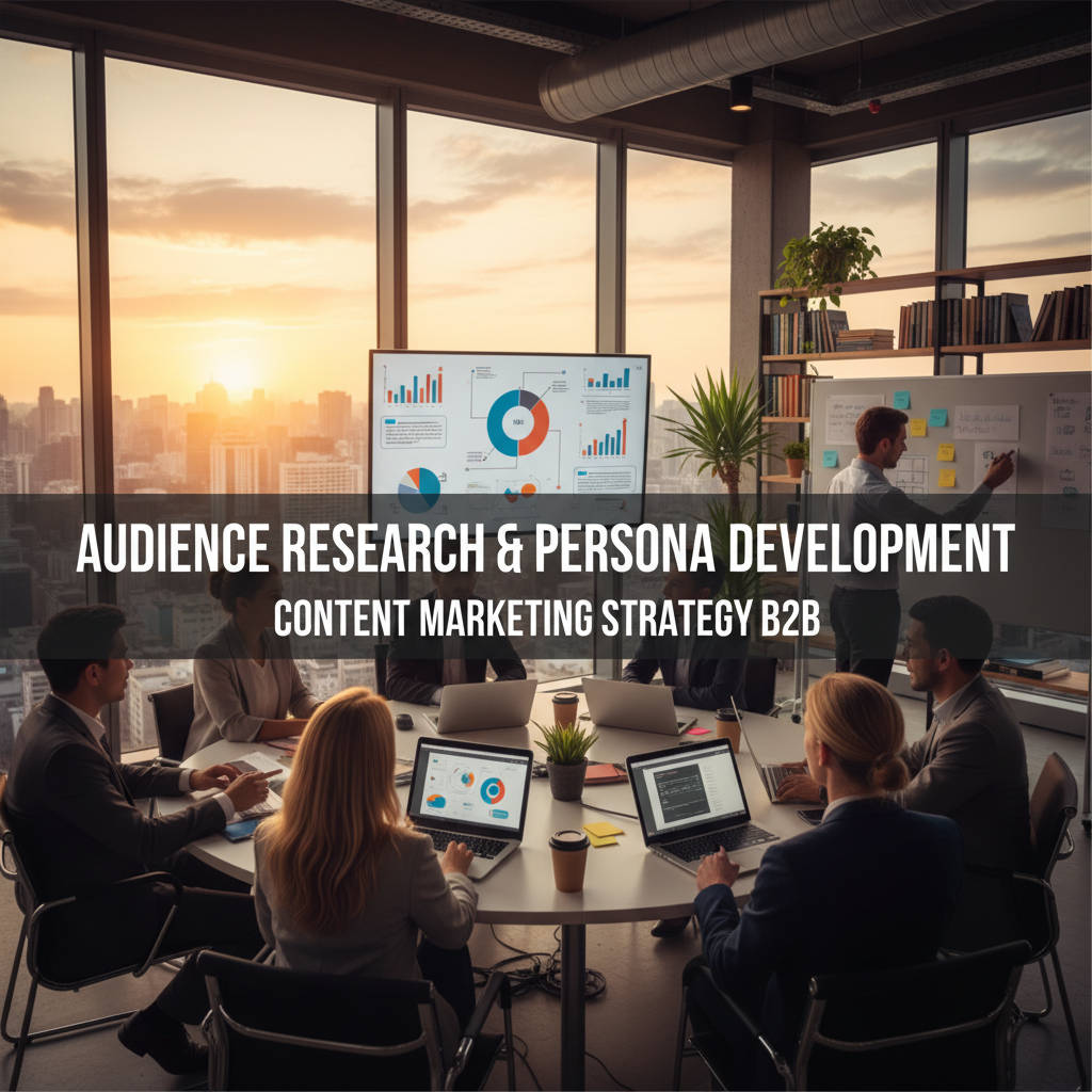 A diagram showing the relationship between a pillar page and its cluster content for B2B SEO.