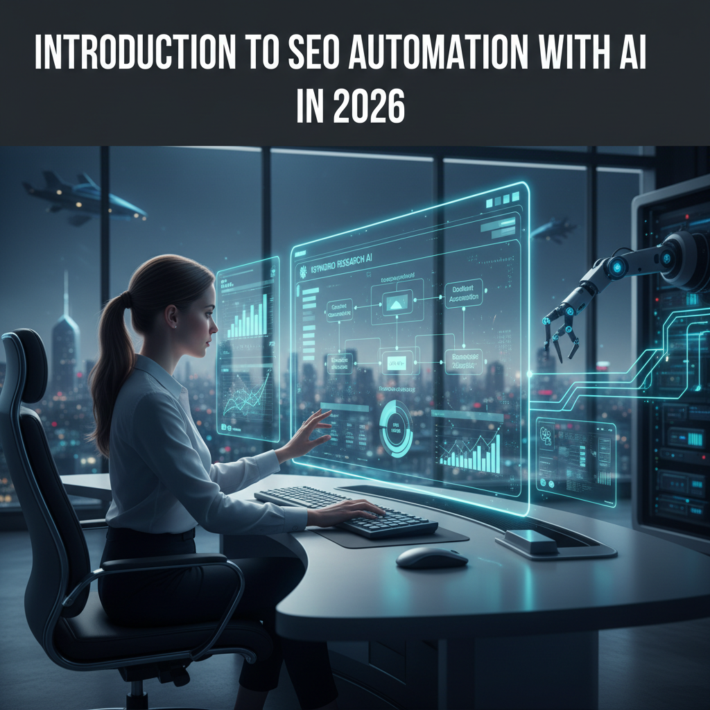 A dashboard showing AI-driven SEO analytics and optimization suggestions — seo automation ai