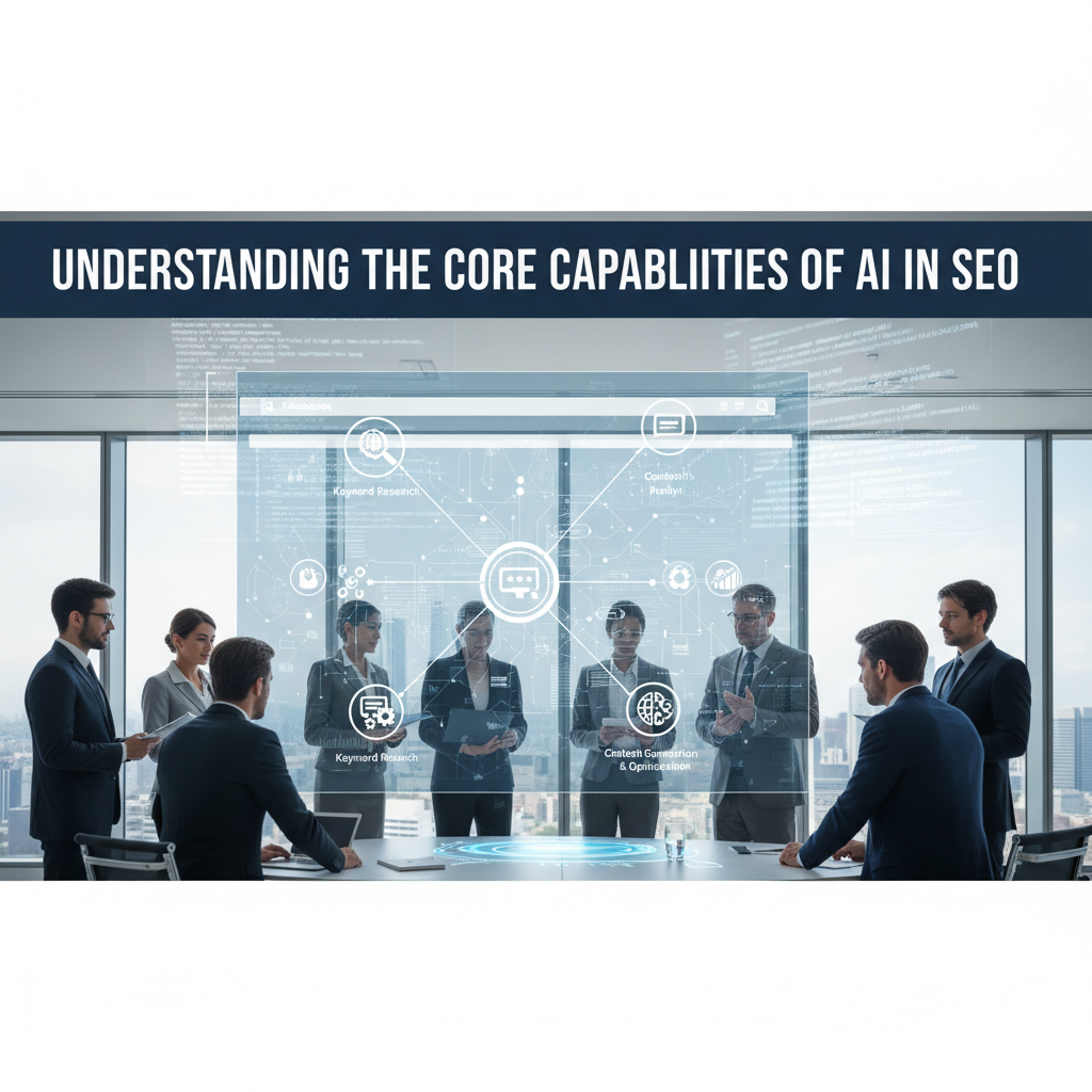 AI-powered dashboard showing a generated blog post with SEO score and optimization suggestions — seo automation ai