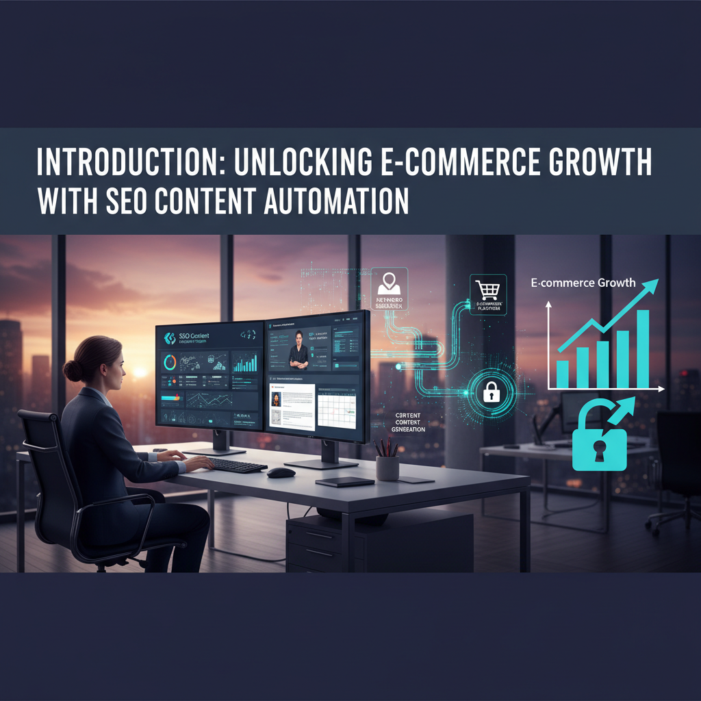 Diagram showing how e-commerce SEO content automation scales content creation across a large product catalog. — e-commerce SEO content automation