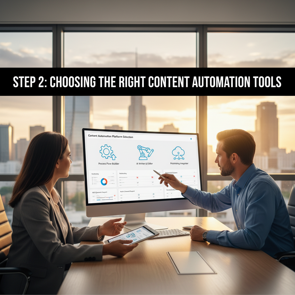 AI content generation dashboard showing an article being drafted from a keyword — how to automate content publishing