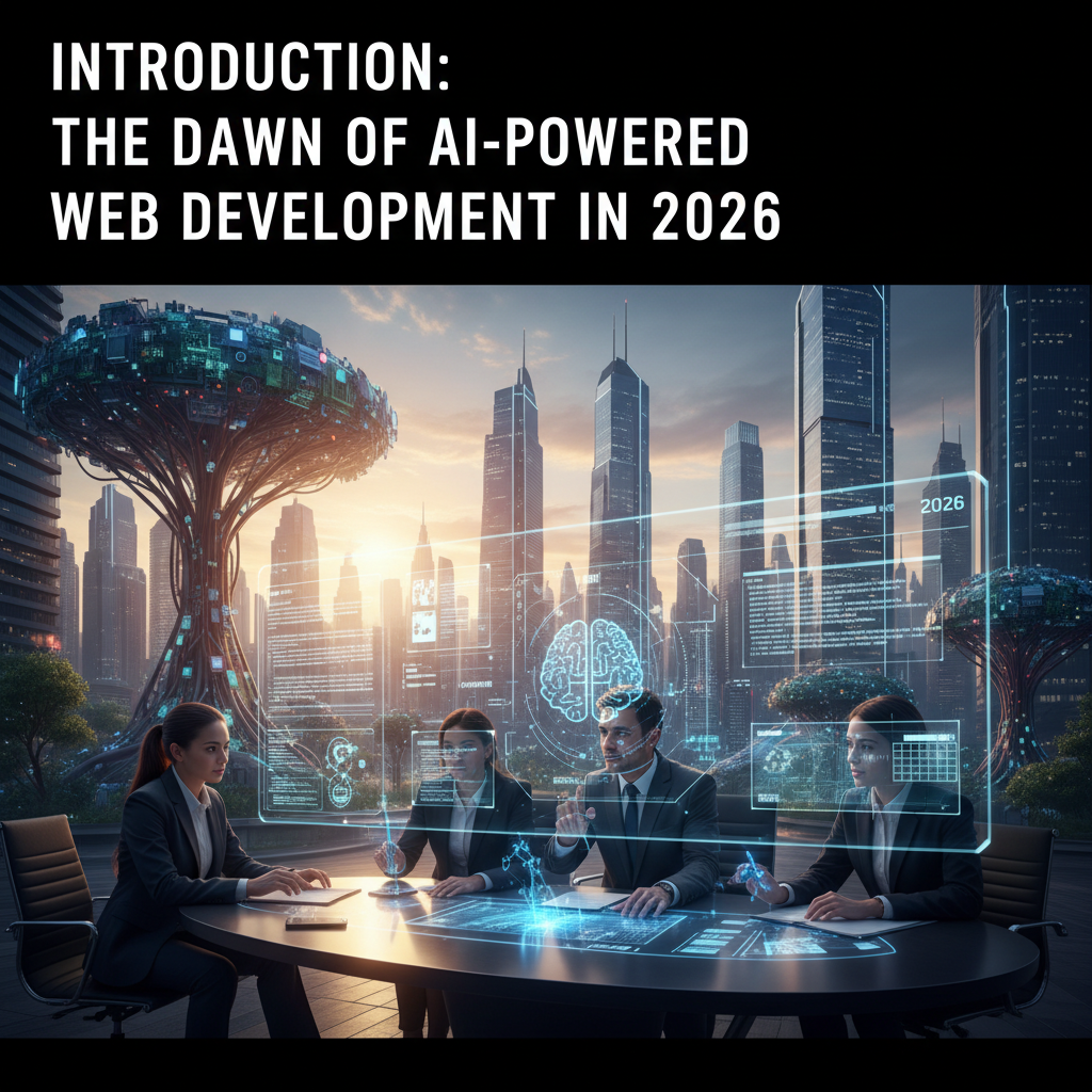 AI-powered user interface design tool showing multiple layout variations for a website — AI in web development 2026