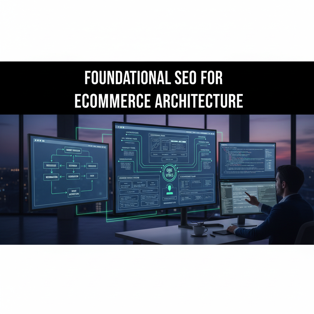 A side-by-side comparison showing an ecommerce website's cluttered desktop view versus its clean, streamlined mobile-first design on a smartphone. — ecommerce website design best practices SEO