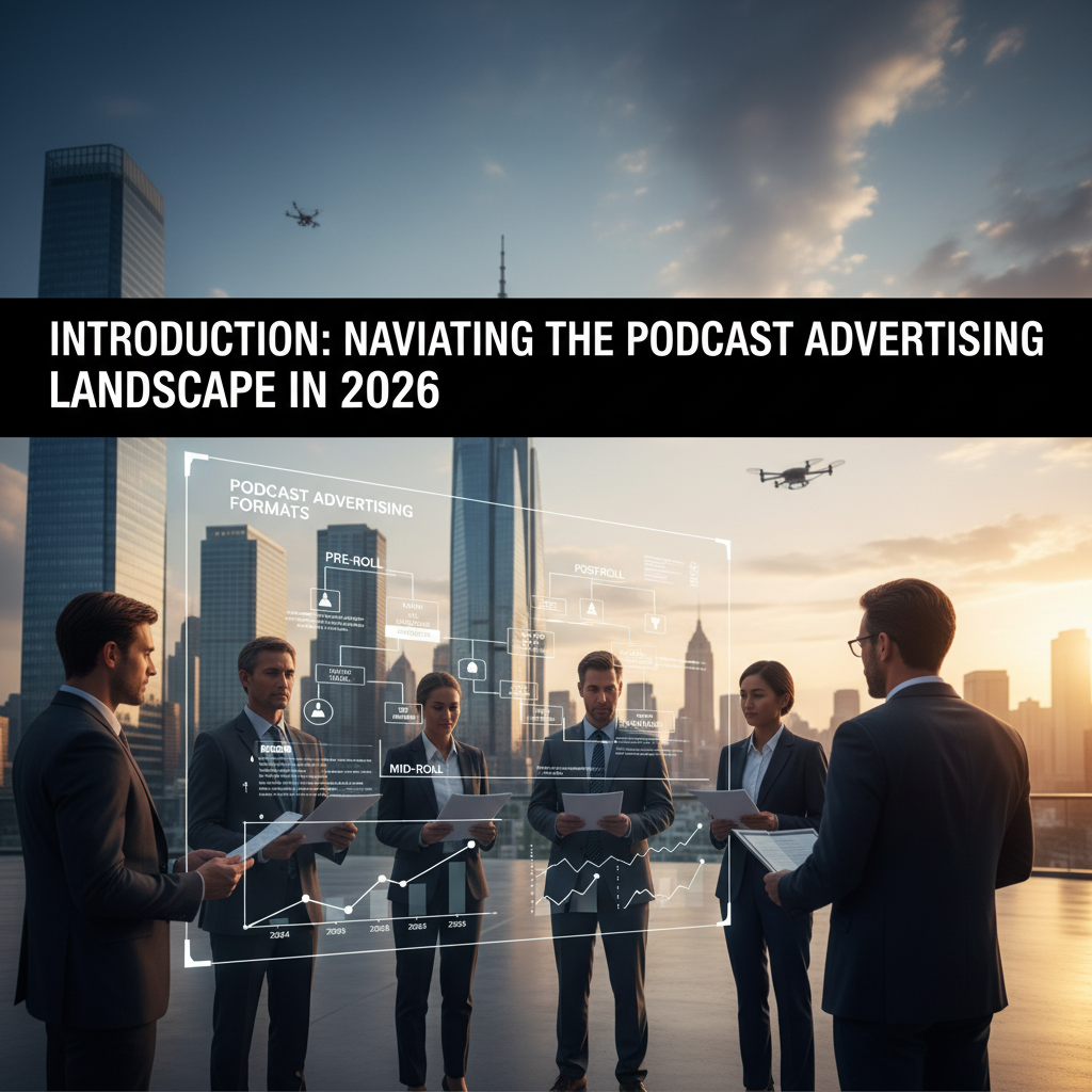A smiling podcast host speaking into a microphone with a product displayed on their desk, illustrating a host-read ad. — how to choose the right podcast ad format