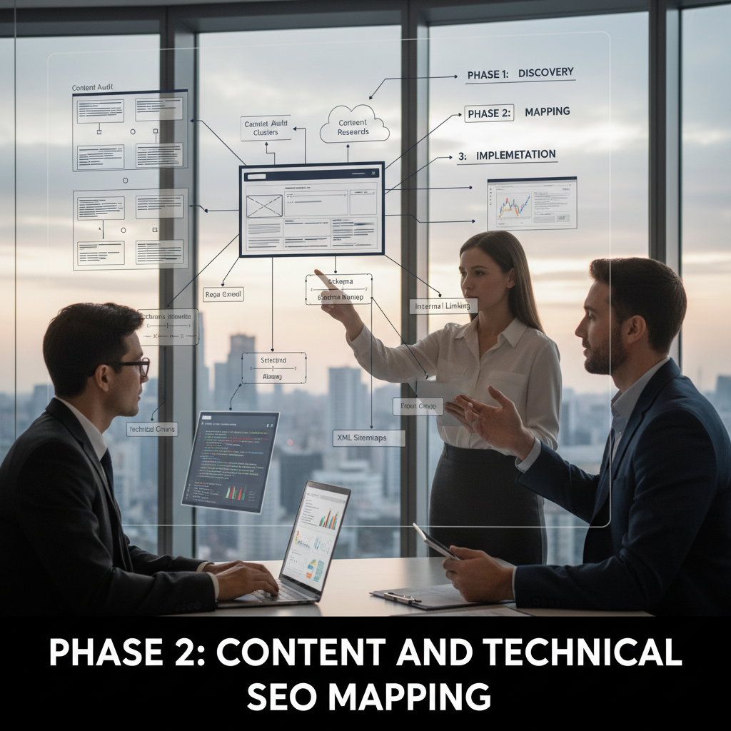 A developer reviewing code and checklists on a computer screen, representing the staging site testing phase. — website migration SEO checklist