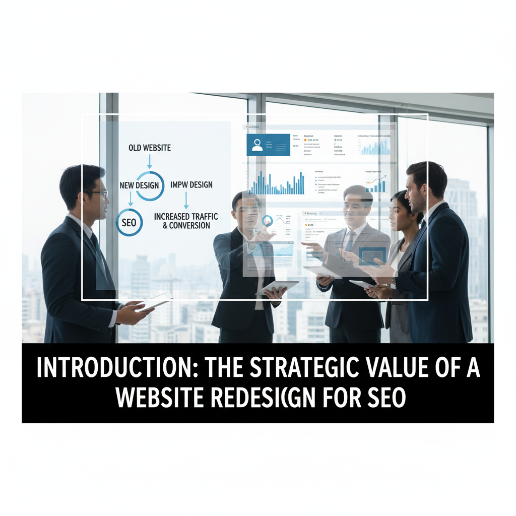 A dashboard showing website analytics and SEO metrics during an audit. — website redesign impact on SEO