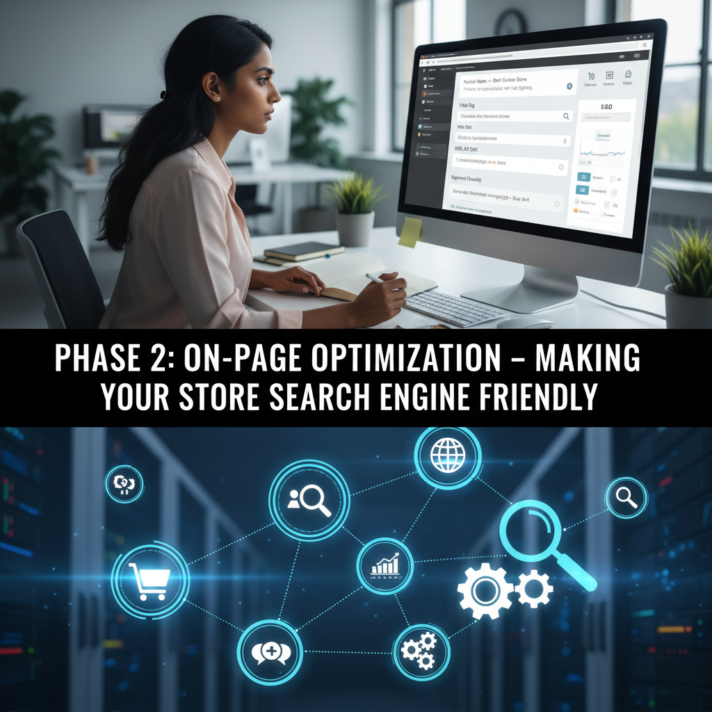 A marketing professional planning an eCommerce content strategy on a whiteboard with ideas for blogs and videos. — ecommerce SEO strategy