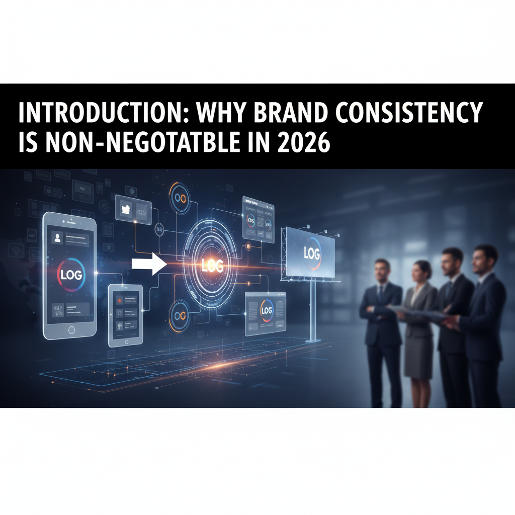 A collage showing a consistent brand's visual identity across a website, social media post, and email. — brand consistency across digital channels