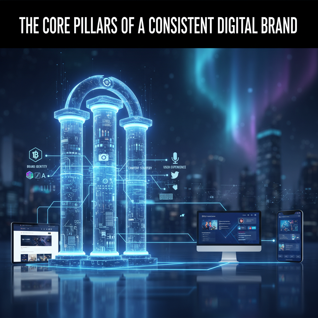 A designer reviewing a digital brand style guide on a tablet, with color palettes and typography rules visible. — brand consistency across digital channels