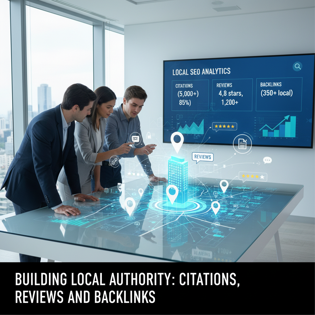 A smartphone and a laptop side-by-side displaying the same responsive startup website. — local SEO services for startups