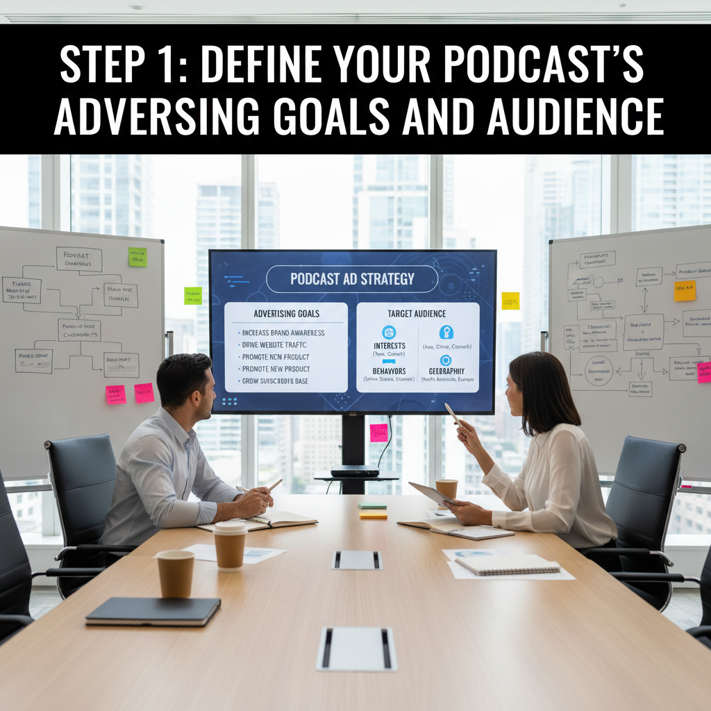A flowchart showing the process of evaluating different podcast advertising networks. — how to choose podcast advertising network