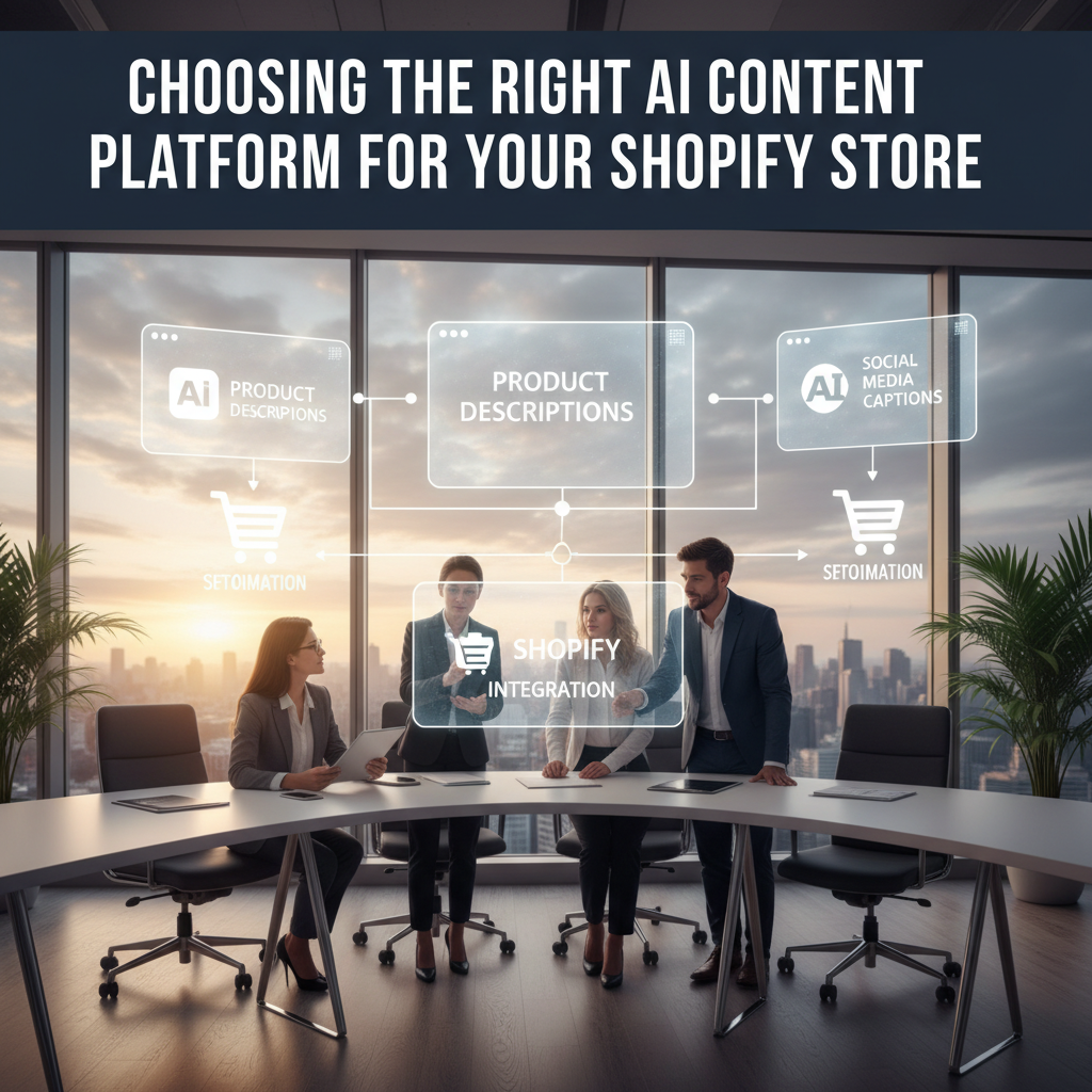 A Shopify product page with an AI-generated description highlighted, showing clear formatting and persuasive language. — ai content generation for shopify