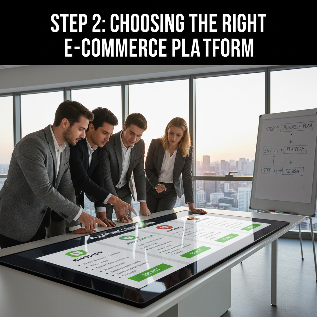 A designer's desk showing a website design mockup on a screen with brand colors and logos, emphasizing user-centric design. — ecommerce website development for startups