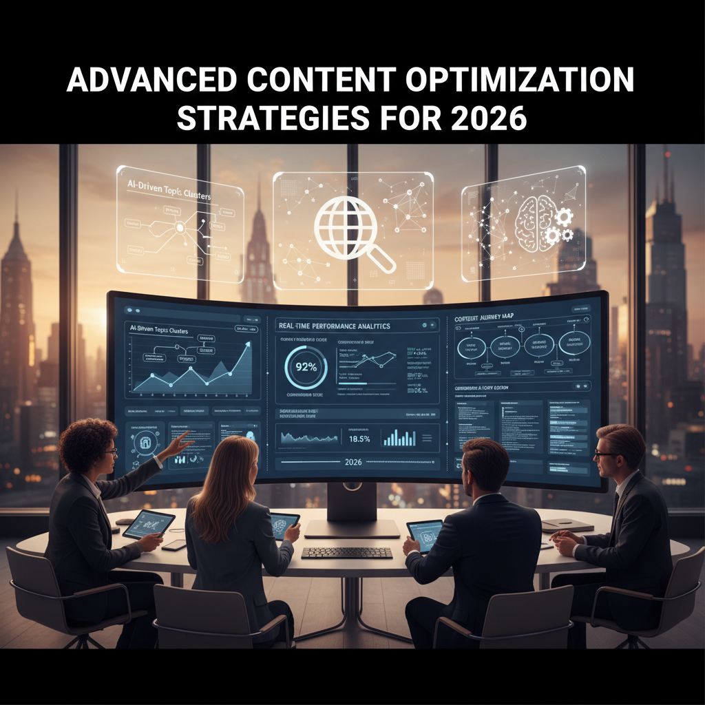 A dashboard showing key content marketing KPIs like organic traffic and conversion rate. — content optimization for search engine visibility