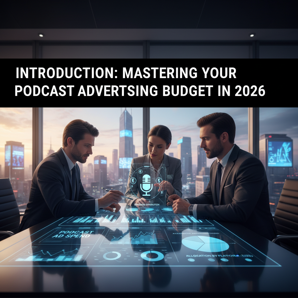 A dashboard showing podcast advertising KPIs such as downloads, conversion rates, and brand awareness metrics. — podcast advertising budget allocation